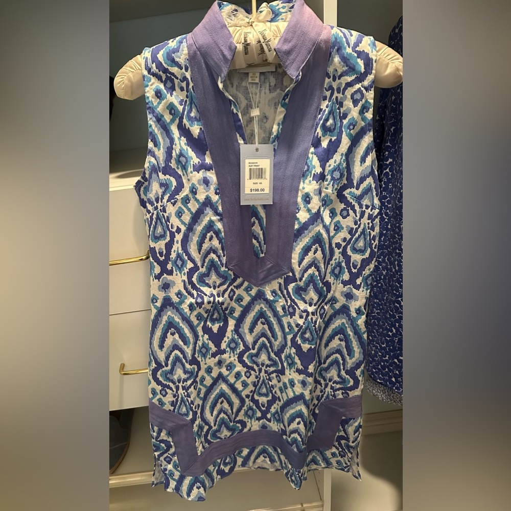 Sail to Sable Sleeveless Ikat Print Dress